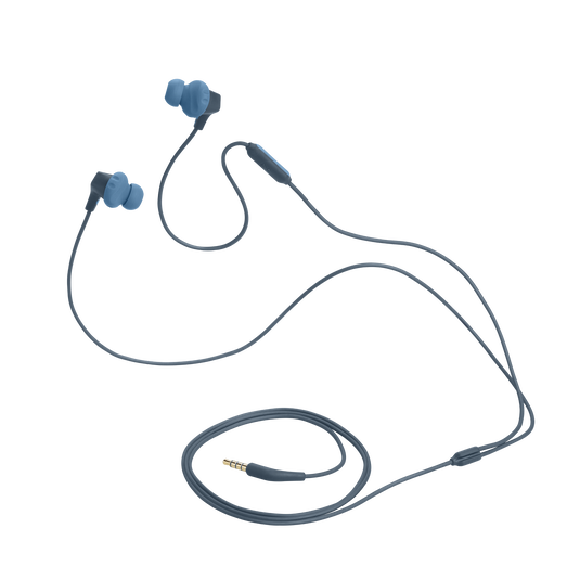 JBL Endurance Run 2 Wired - Blue - Waterproof Wired Sports In-Ear Headphones - Detailshot 3 image number null